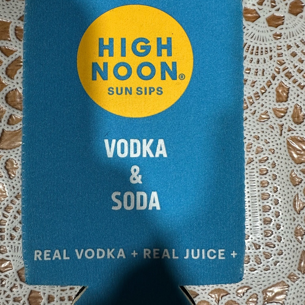 High Noon Blue Can Cooler